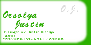 orsolya justin business card